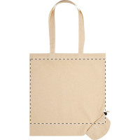 Zone de marquage Position 1 pour Sac shopping personnalisé en coton repliable en pochette POCKET