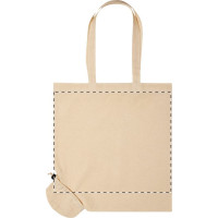Zone de marquage Position 2 pour Sac shopping personnalisé en coton repliable en pochette POCKET