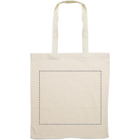 Zone de marquage Position 3 pour Tote bag personnalisé en coton écru 180 g/m² ULIS