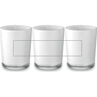 Zone de marquage Position 4 pour Petite bougie parfumée personnalisée dans verre doré, blanc ou noir