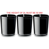 Zone de marquage Position 5 pour Petite bougie parfumée personnalisée dans verre doré, blanc ou noir