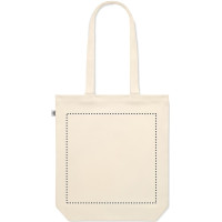 Zone de marquage Position 2 pour Sac personnalisé en coton bio épais 270g/m2 avec soufflet ORUS