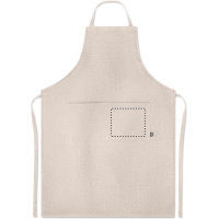 Zone de marquage Position 5 pour Tablier personnalisé en chanvre