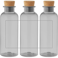 Zone de marquage Position 2 pour Bouteille personnalisée "KORK" 500ml en tritan avec bouchon en liège