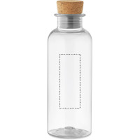 Zone de marquage Position 4 pour Bouteille personnalisée "KORK" 500ml en tritan avec bouchon en liège