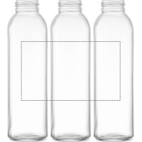 Zone de marquage Position 1 pour Bouteille en verre recyclé 500 ml personnalisable "FIKA" avec pochette néoprène