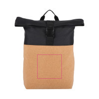 Zone de marquage Position 1 pour Sac à dos personnalisé en liège et polyester recyclé RPET "MELI"