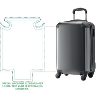 Zone de marquage Position 1 pour Valise cabine trolley personnalisable KINTA avec serrure à combinaison