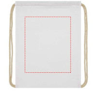Zone de marquage Position 2 pour Sac à dos à cordons 5L personnalisé "POZA" en coton 140g/m2