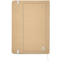 Zone de marquage Position 4 pour Carnet A5 personnalisé carton recyclé et élastique de couleur YOPI