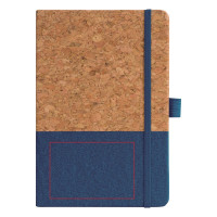 Zone de marquage Position 2 pour Carnet A5 personnalisé liège / PU 160 pages papier ligné recyclé TULPA