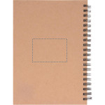 Zone de marquage Position 2 pour Carnet personnalisé à spirales avec carton recyclé et papier de pierre KIVEA