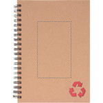Zone de marquage Position 4 pour Carnet personnalisé à spirales avec carton recyclé et papier de pierre KIVEA