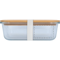 Zone de marquage Position 6 pour Lunch box en verre 800 ml avec couvercle bambou TARIS personnalisable