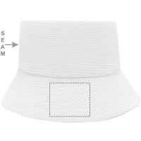 Zone de marquage Position 2 pour Chapeau bob en paille MEKU personnalisé