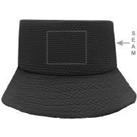 Zone de marquage Position 3 pour Chapeau bob en paille MEKU personnalisé