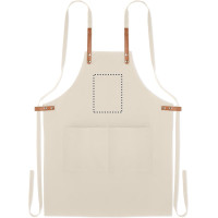 Zone de marquage Position 2 pour Tablier de cuisine en coton biologique LEAI personnalisé