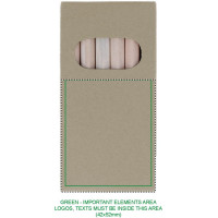 Zone de marquage Position 1 pour Set de 6 crayons de couleur MUZI personnalisé