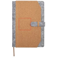 Zone de marquage Position 1 pour Carnet A5 en feutrine recyclée et liège KILA personnalisé