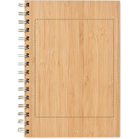 Zone de marquage Position 1 pour Carnet A5 en bambou MOTU personnalisable avec logo