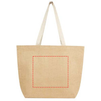 Zone de marquage Position 1 pour Sac shopping en jute 12L FITU personnalisable avec logo