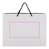 Zone de marquage Position 1 pour Sac cadeau en papier RUMU personnalisable avec logo