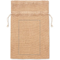 Zone de marquage Position 1 pour Sac cadeau en jute MIMA personnalisable avec logo