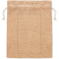 Zone de marquage Position 1 pour Sac cadeau en jute MOYA personnalisable avec logo