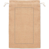 Zone de marquage Position 1 pour Sac cadeau en jute Fefu personnalisé