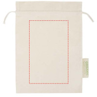 Zone de marquage Position 3 pour Sac cadeau en coton biologique KUKA personnalisable avec logo