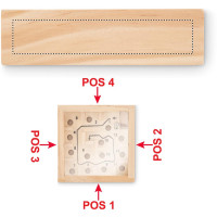 Zone de marquage Position 3 pour Jeu de labyrinthe en bois GEZO personnalisable avec logo
