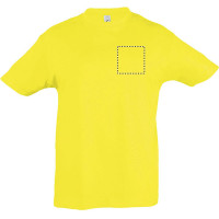 Zone de marquage Position 3 pour T-shirt enfant BOAI personnalisé avec logo