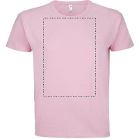 Zone de marquage Position 1 pour T-shirt homme col rond KIZA personnalisé avec logo