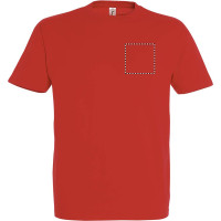 Zone de marquage Position 3 pour T-shirt homme col rond KIZA personnalisé avec logo