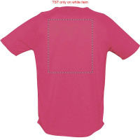 Zone de marquage Position 2 pour T-shirt sport manches raglan FUNI personnalisé