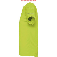 Zone de marquage Position 5 pour T-shirt sport manches raglan FUNI personnalisé