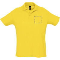 Zone de marquage Position 3 pour Polo homme SUMMER II personnalisé avec logo