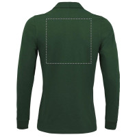 Zone de marquage Position 2 pour Polo piqué manches longues homme FIUE personnalisé
