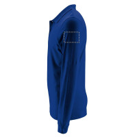 Zone de marquage Position 5 pour Polo piqué manches longues homme FIUE personnalisé