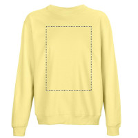 Zone de marquage Position 1 pour Sweat-shirt unisexe col rond ZONO personnalisé avec logo