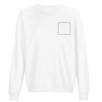 Zone de marquage Position 3 pour Sweat-shirt unisexe col rond ZONO personnalisé avec logo