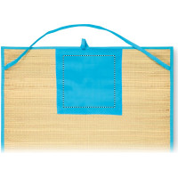 Zone de marquage Position 1 pour Natte de plage paille naturelle ROKU personnalisée avec logo