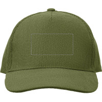 Zone de marquage Position 1 pour Casquette en velours côtelé SOLE personnalisable avec logo