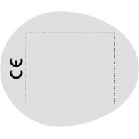 Zone de marquage Position 3 pour Anti-stress casque de chantier FOZI personnalisable avec logo