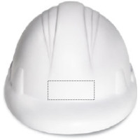 Zone de marquage Position 4 pour Anti-stress casque de chantier FOZI personnalisable avec logo